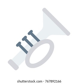 trumpet flat icon