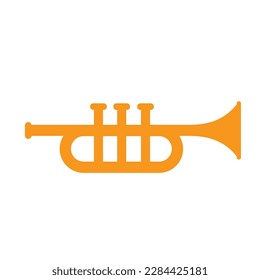 trumpet flat vector illustration logo icon clipart