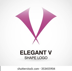 Trumpet flower leaf abstract vector and logo design or template plant business icon of company identity symbol concept