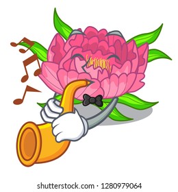 With trumpet flower tree poeny in character form