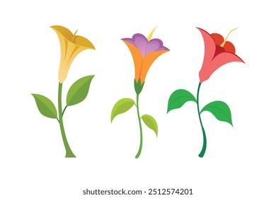 "Angel's Trumpet flor vetor arte ilustração" é um gráfico digital de alta qualidade que mostra a beleza elegante e intrincada da flor do trompete do anjo em um formato vetorial versátil.