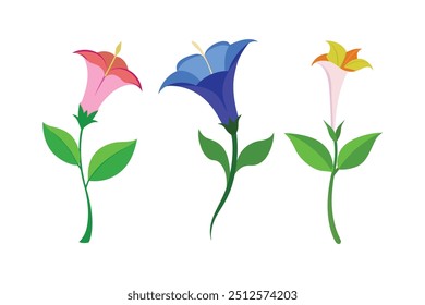 "Angel's Trumpet flor vetor arte ilustração" é um gráfico digital de alta qualidade que mostra a beleza elegante e intrincada da flor do trompete do anjo em um formato vetorial versátil.