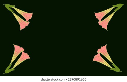 trumpet flower vector illustration great for background design and more