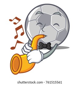 With trumpet football character cartoon style