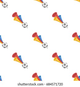 Trumpet football fan.Fans single icon in cartoon style vector symbol stock illustration.