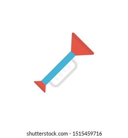 trumpet glyph flat vector icon