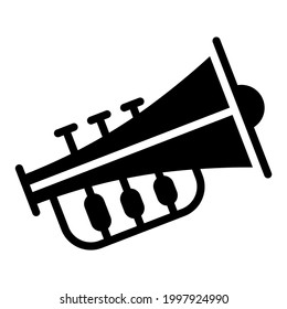 trumpet, horn icon, vector design usa independence day icon.