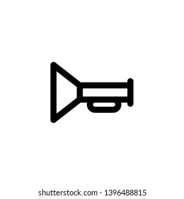 trumpet, horn icon vector illustration