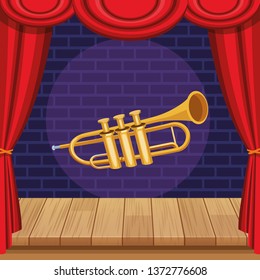 trumpet icon cartoon