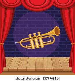 trumpet icon cartoon