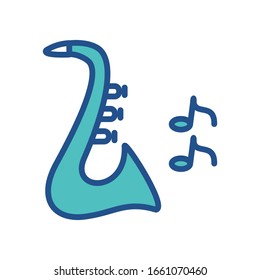 trumpet icon design, flat style icon collection
