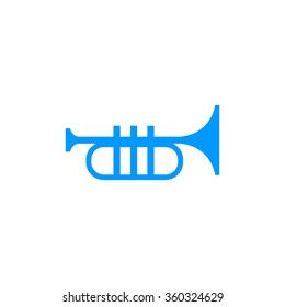 Trumpet icon. Flat design style eps 10