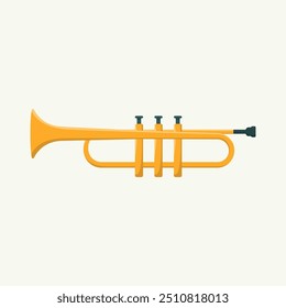 Trumpet icon Trumpet flat icon. Musical instrument. Vector illustration of a trumpet.