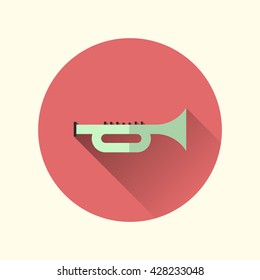 trumpet icon. flat trumpet icon. trumpet vector