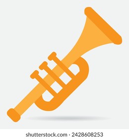 Trumpet icon. Great for music, songs, musical instruments, social media etc. Vector. Editable