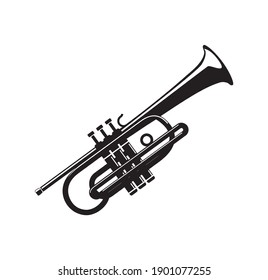 trumpet icon with hand drawn style