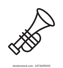 Trumpet Icon Ideal for Music and Brass Instrument Themes