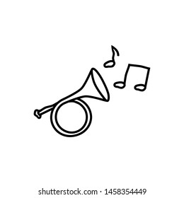 trumpet icon, illustration design template