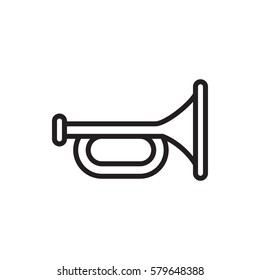 trumpet icon illustration isolated vector sign symbol