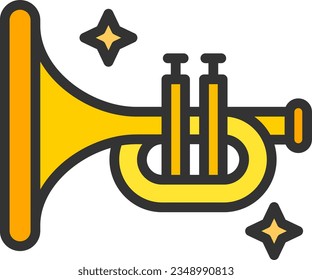 Trumpet Icon image. Suitable for mobile application.