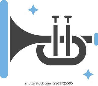 Trumpet Icon image. Suitable for mobile application.