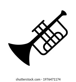 Trumpet icon isolated vector illustration. High quality black style vector icon