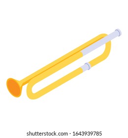 Trumpet icon. Isometric of trumpet vector icon for web design isolated on white background