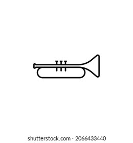 trumpet icon, jazz vector, audio illustration
