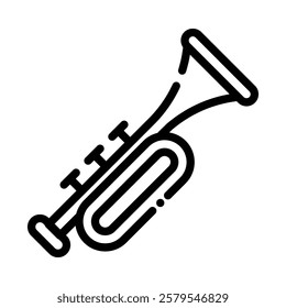 Trumpet Icon in Line Style