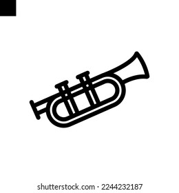 trumpet icon line style vector
