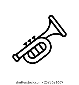 trumpet icon line vector design in trendy style