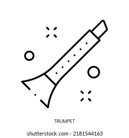 trumpet icon. Linear style sign isolated on white background. Vector illustration