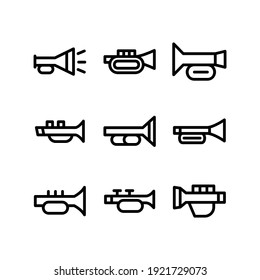 trumpet icon or logo isolated sign symbol vector illustration - Collection of high quality black style vector icons
