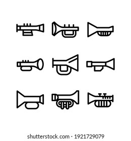 trumpet icon or logo isolated sign symbol vector illustration - Collection of high quality black style vector icons
