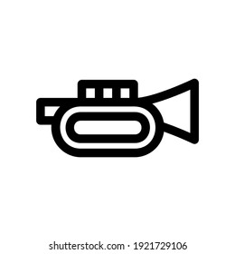 trumpet icon or logo isolated sign symbol vector illustration - high quality black style vector icons
