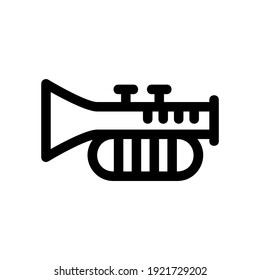 trumpet icon or logo isolated sign symbol vector illustration - high quality black style vector icons
