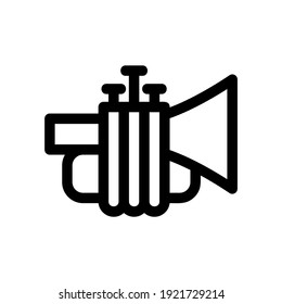 trumpet icon or logo isolated sign symbol vector illustration - high quality black style vector icons
