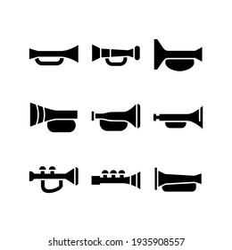 trumpet icon or logo isolated sign symbol vector illustration - Collection of high quality black style vector icons
