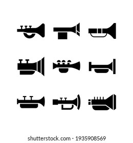 trumpet icon or logo isolated sign symbol vector illustration - Collection of high quality black style vector icons
