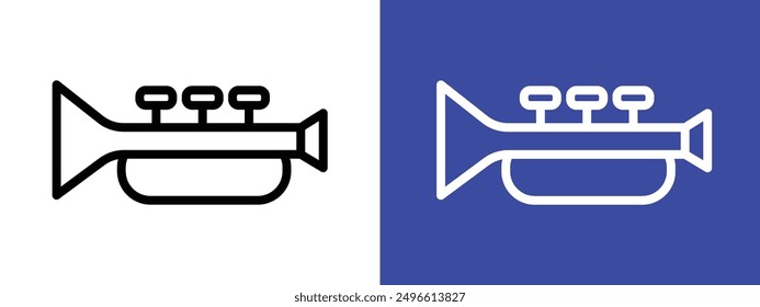 Trumpet icon logo sign set vector outline