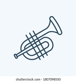 Trumpet  Icon Logo Vector Isolated. Oktoberfest Icon Set. Editable Stroke and Pixel Perfect.