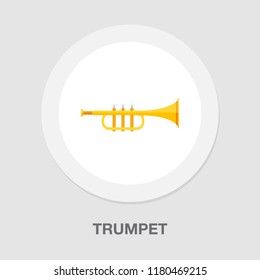 trumpet icon - music instrument - jazz music icon