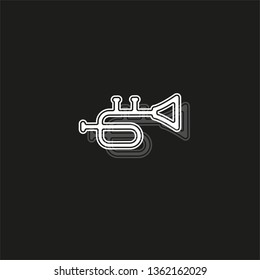 trumpet icon - music instrument - jazz music icon