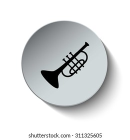 Trumpet icon. Music icon. Musical instrument icon. Illustration. Vector. EPS 10