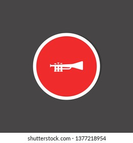 trumpet icon. music sign