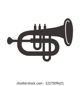 Trumpet icon, musical instrument
