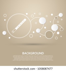 Trumpet icon on a brown background with elegant style and modern design infographic. Vector illustration