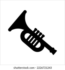 trumpet icon on white background