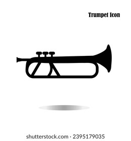 Trumpet icon on white background.