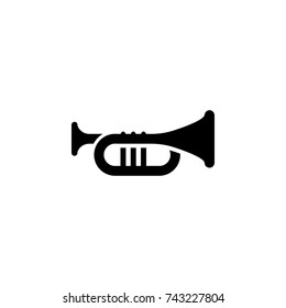 Trumpet icon on white background